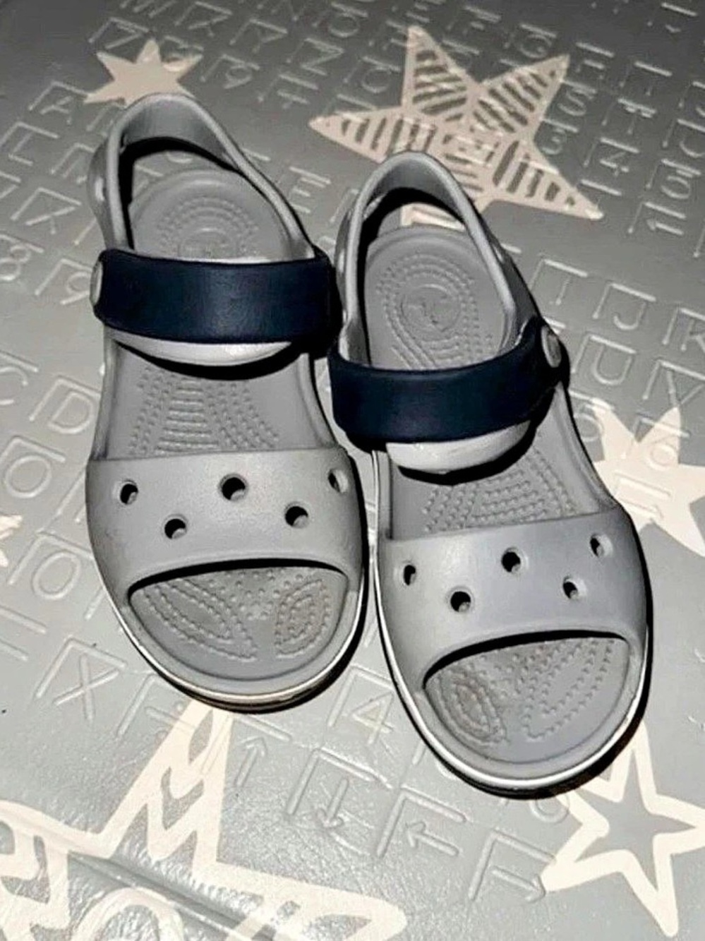 Crocs Crocband Sandal Kids Gray & Blue Sandals